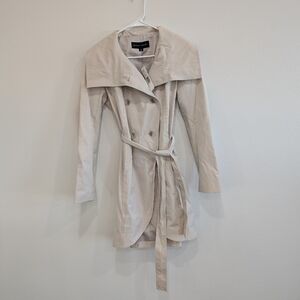 Antonio Melani Nude Trench Coat Jacket Size XS